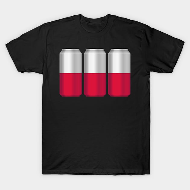 Poland Patriotic Beer Cans - poland sports team T-Shirt by MerchByThisGuy